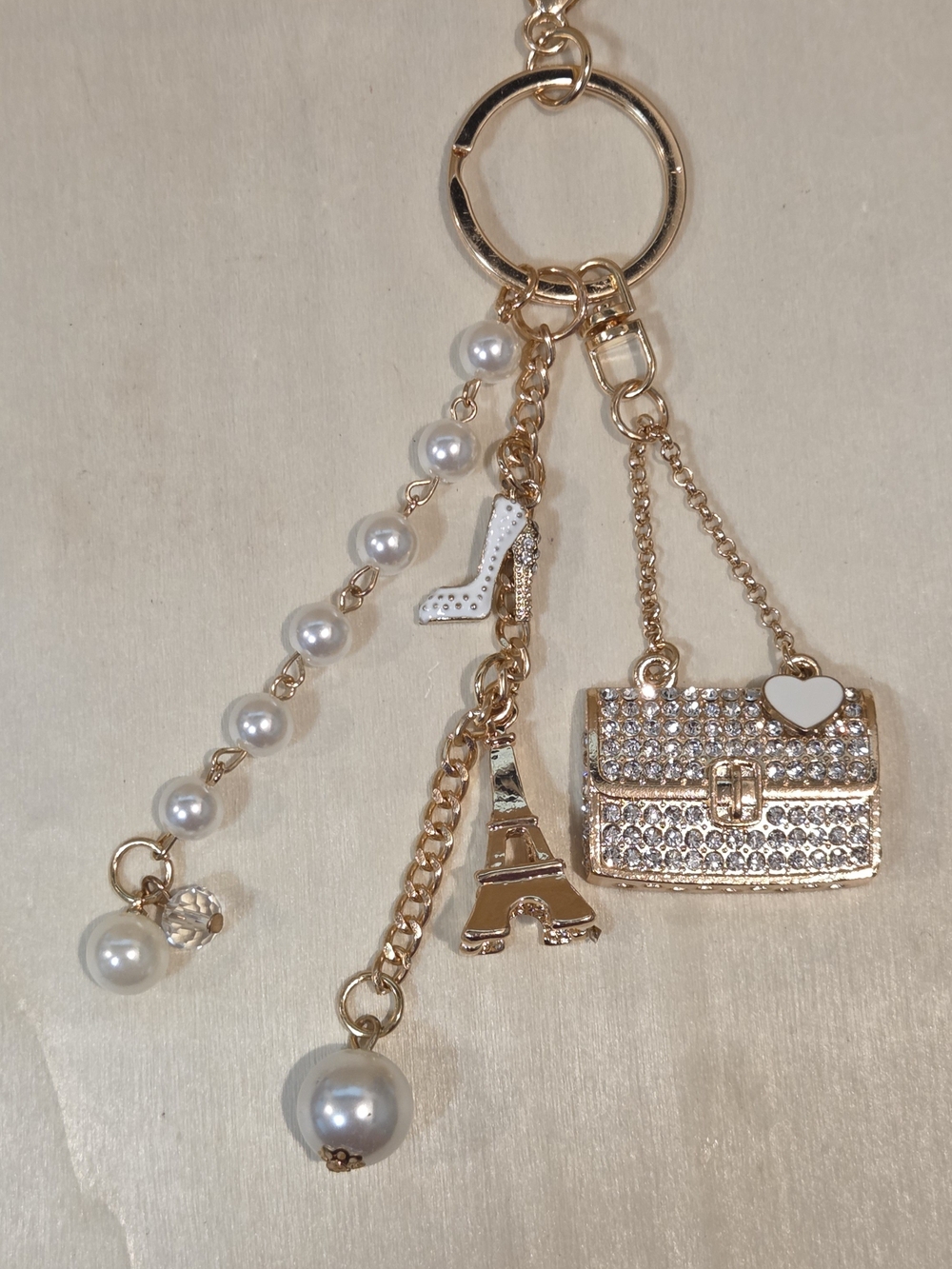 NWT Luxury Paris Eiffel Tower Bag Charm & Multi-Charm Keychain